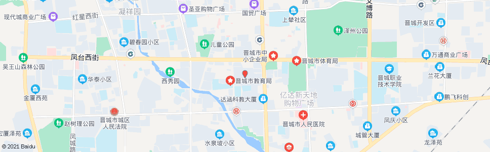 晋城凤翔小区_公交站地图_晋城公交_妙搜公交查询2024