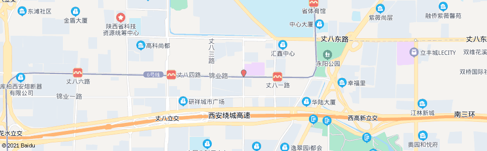 西安锦业路丈八二路口_公交站地图_西安公交_妙搜公交查询2024