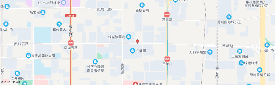 西安渭滨路凤城五路口_公交站地图_西安公交_妙搜公交查询2025