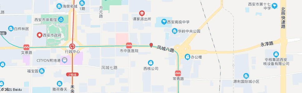 西安凤城八路渭滨路口_公交站地图_西安公交_妙搜公交查询2025