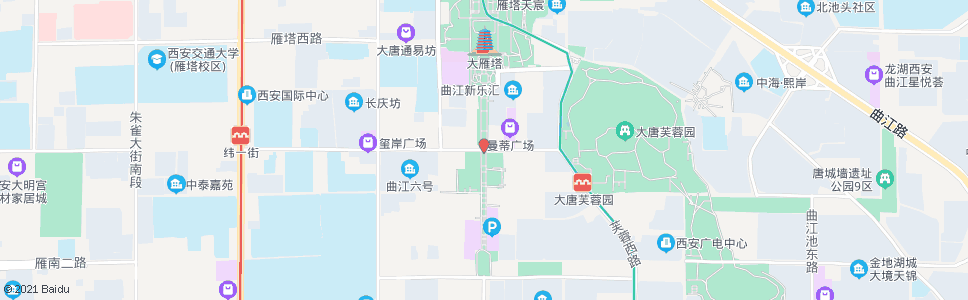 西安雁南一路雁塔南路口_公交站地图_西安公交_妙搜公交查询2024