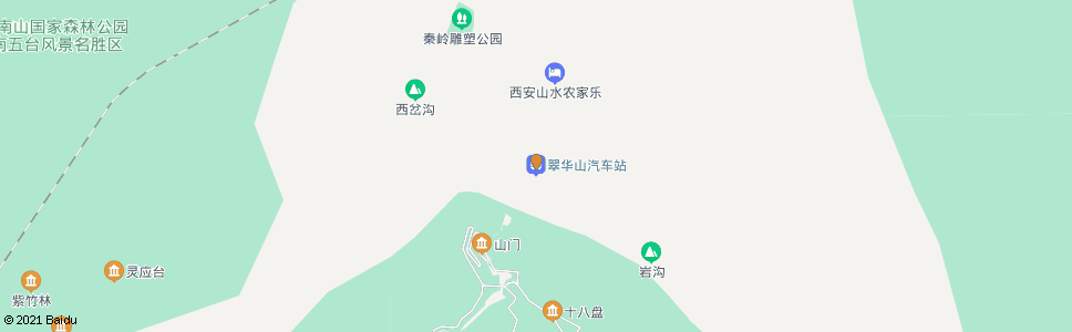 西安翠华山旅游车站_公交站地图_西安公交_妙搜公交查询2025