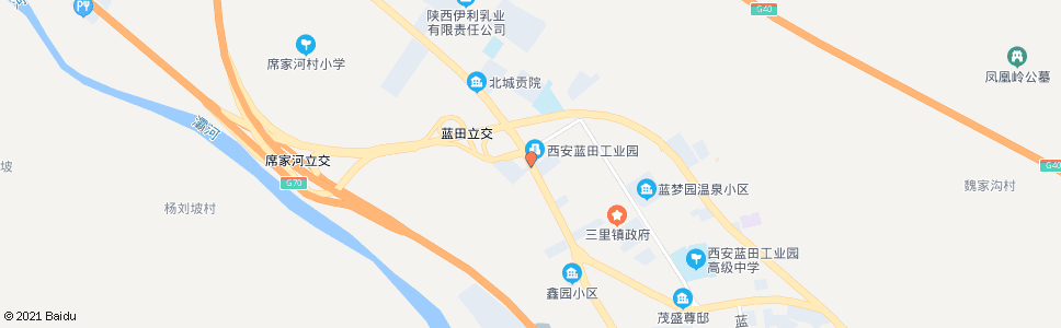 西安西蓝高速路口_公交站地图_西安公交_妙搜公交查询2025