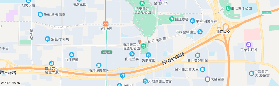 西安曲江池南路秦园西路口_公交站地图_西安公交_妙搜公交查询2025