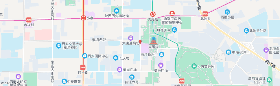 西安雁塔西路东口_公交站地图_西安公交_妙搜公交查询2025