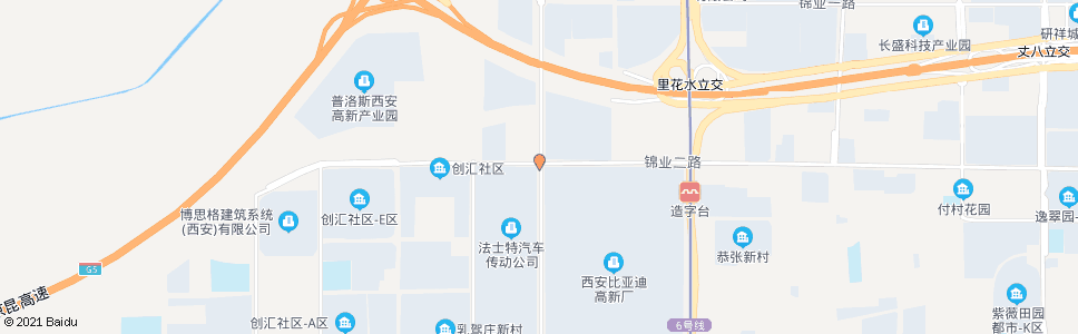 西安锦业二路丈八八路口_公交站地图_西安公交_妙搜公交查询2025