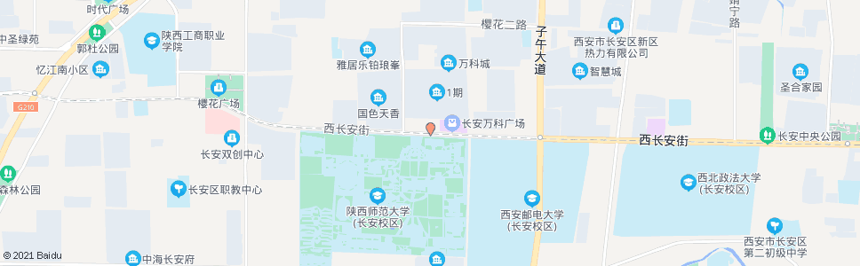 西安陕师大附小长安校区_公交站地图_西安公交_妙搜公交查询2024