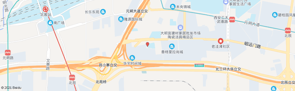 西安西航三校(凤城十路开元路口)_公交站地图_西安公交_妙搜公交查询2025