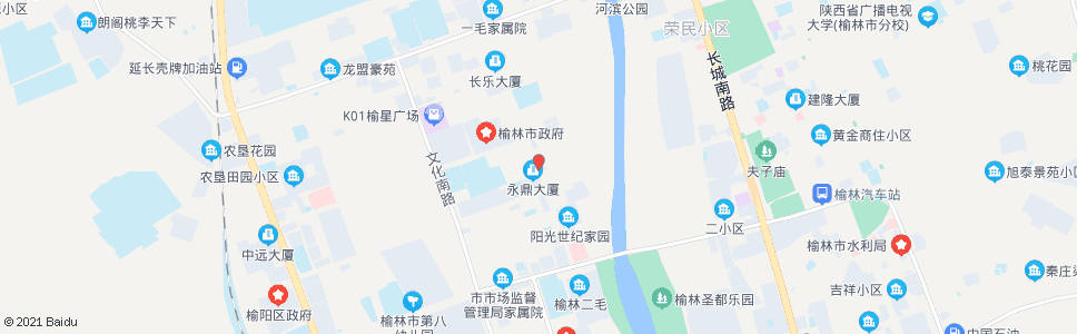 榆林常乐路_公交站地图_榆林公交_妙搜公交查询2025