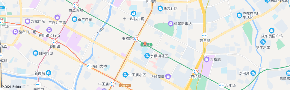 成都双桥路西_公交站地图_成都公交_妙搜公交查询2025