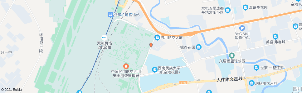 成都机场南四路_公交站地图_成都公交_妙搜公交查询2025