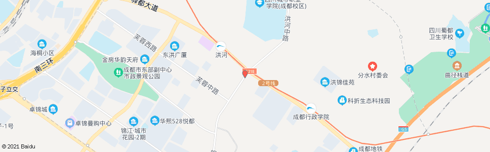 成都洪河大道路口_公交站地图_成都公交_妙搜公交查询2025