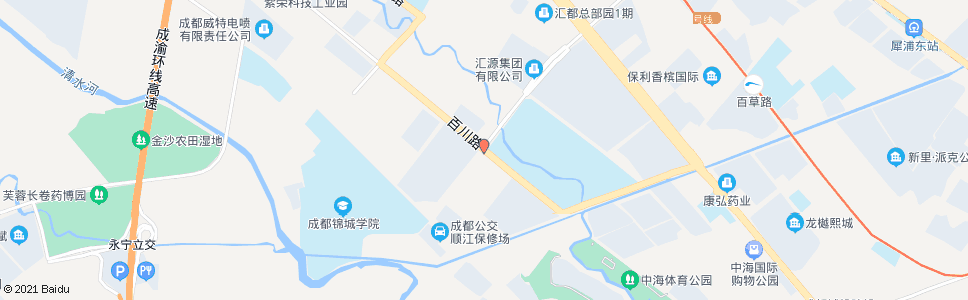 成都百川路新业路口_公交站地图_成都公交_妙搜公交查询2025