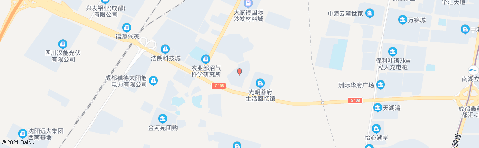 成都月光湖_公交站地图_成都公交_妙搜公交查询2025