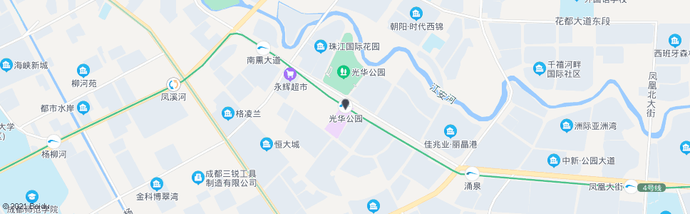 成都光华公园站_公交站地图_成都公交_妙搜公交查询2025