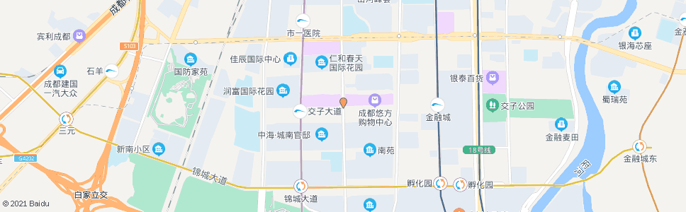 成都成汉南路交子大道口_公交站地图_成都公交_妙搜公交查询2025