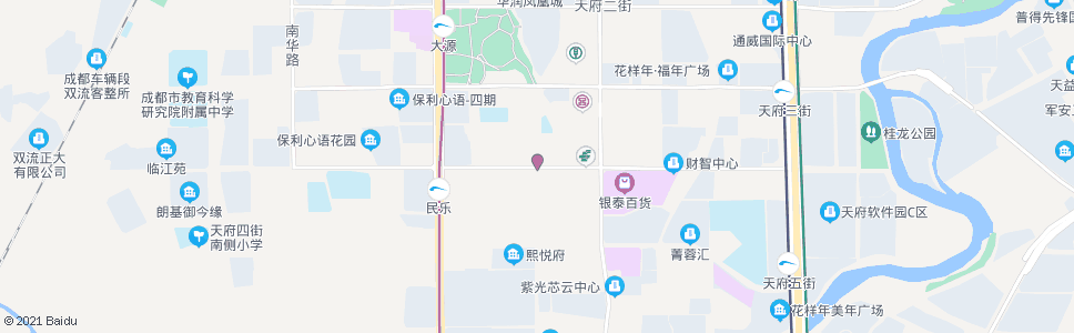 成都天府四街盛华南路口_公交站地图_成都公交_妙搜公交查询2025