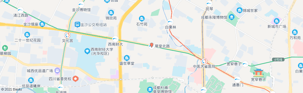 成都地铁草堂北路站_公交站地图_成都公交_妙搜公交查询2025