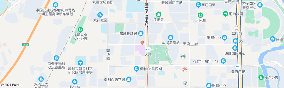 成都剑南大道天府二街口_公交站地图_成都公交_妙搜公交查询2024