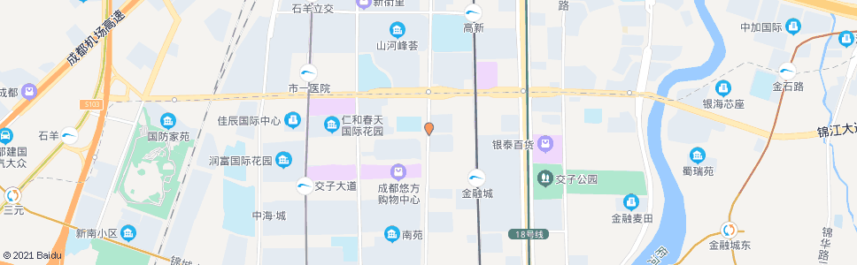 成都锦辉西一街东_公交站地图_成都公交_妙搜公交查询2025