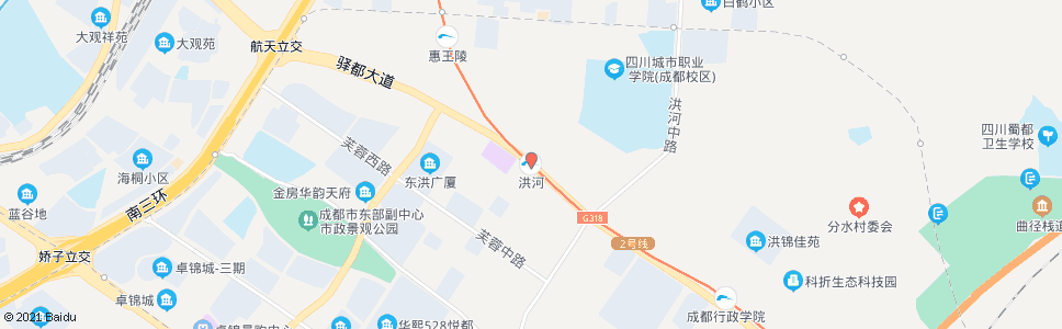 成都洪河村_公交站地图_成都公交_妙搜公交查询2025