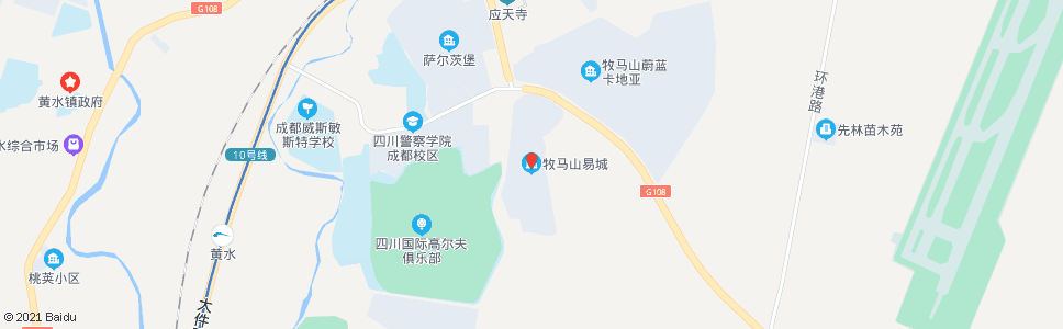 成都牧马山易城_公交站地图_成都公交_妙搜公交查询2025