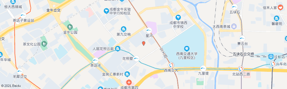 成都银河北路_公交站地图_成都公交_妙搜公交查询2025