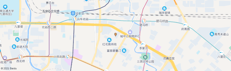 成都红花北路_公交站地图_成都公交_妙搜公交查询2025