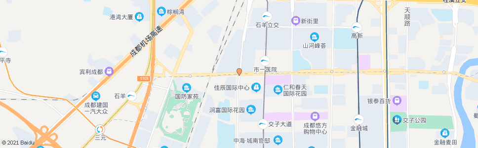 成都府城大道剑南大道口_公交站地图_成都公交_妙搜公交查询2025