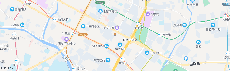 成都经华南路_公交站地图_成都公交_妙搜公交查询2025