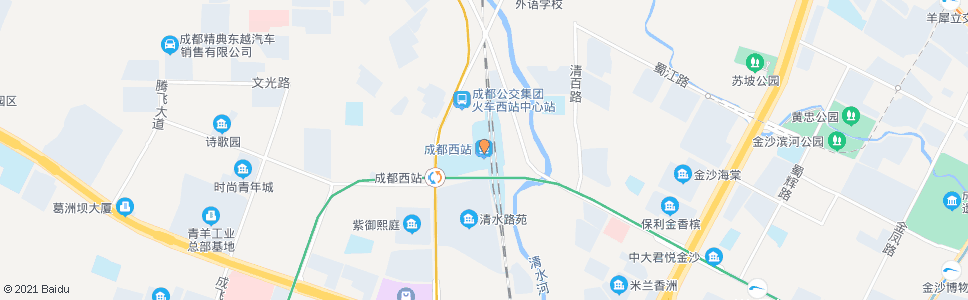 成都城西路口_公交站地图_成都公交_妙搜公交查询2025