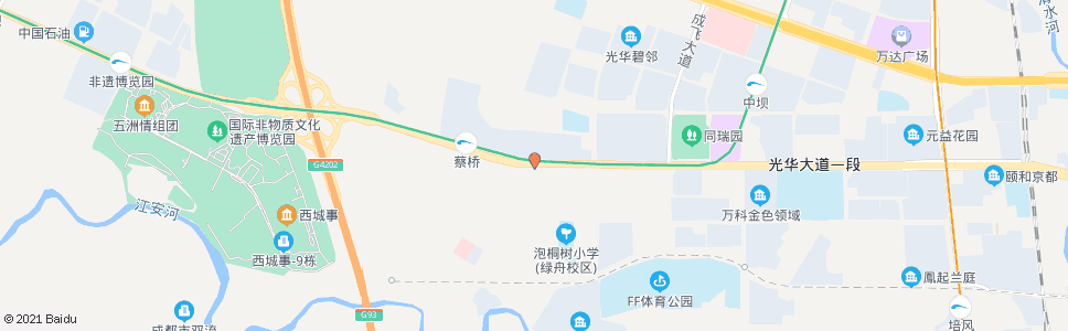成都光华大道一段西二站_公交站地图_成都公交_妙搜公交查询2025