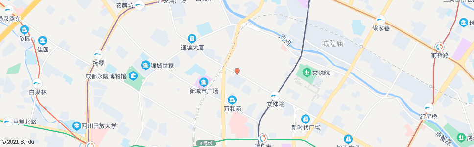 成都江汉路西_公交站地图_成都公交_妙搜公交查询2025