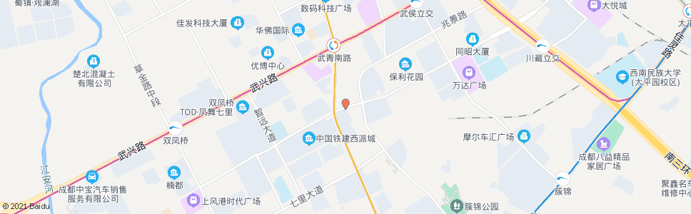 成都万兴路西_公交站地图_成都公交_妙搜公交查询2025