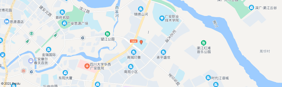 广安实验学校_公交站地图_广安公交_妙搜公交查询2024