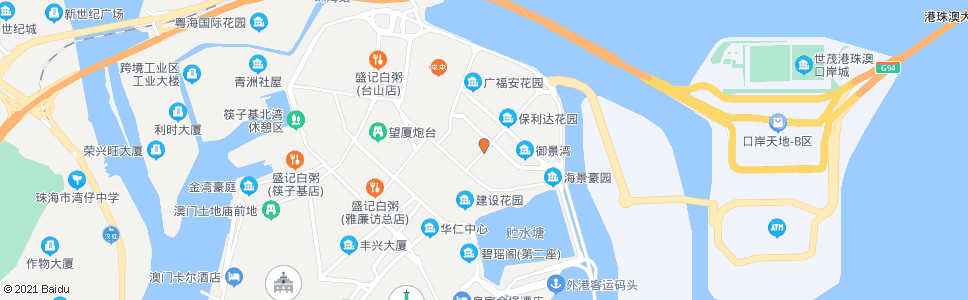 澳門東北大馬路(海濱)_巴士站地圖_澳門巴士_妙搜巴士搜尋2024