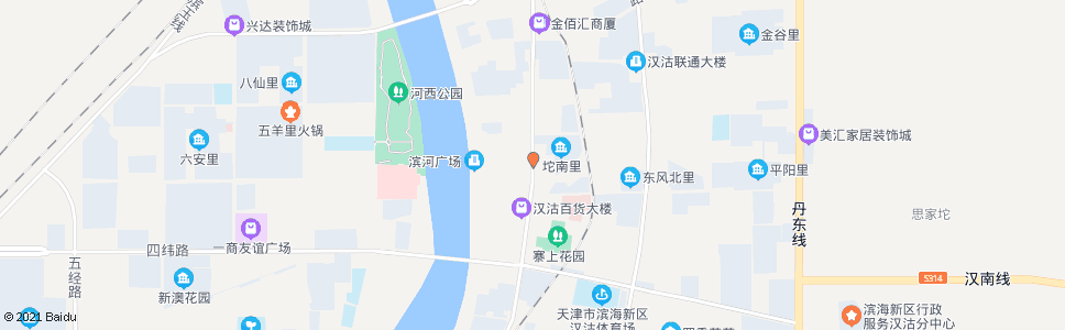 天津汉沽建行_公交站地图_天津公交_妙搜公交查询2025