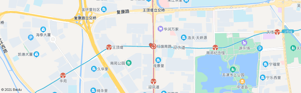 天津红旗南路站_公交站地图_天津公交_妙搜公交查询2025