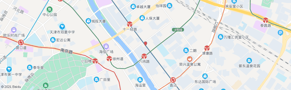 天津六纬路十三经路_公交站地图_天津公交_妙搜公交查询2025