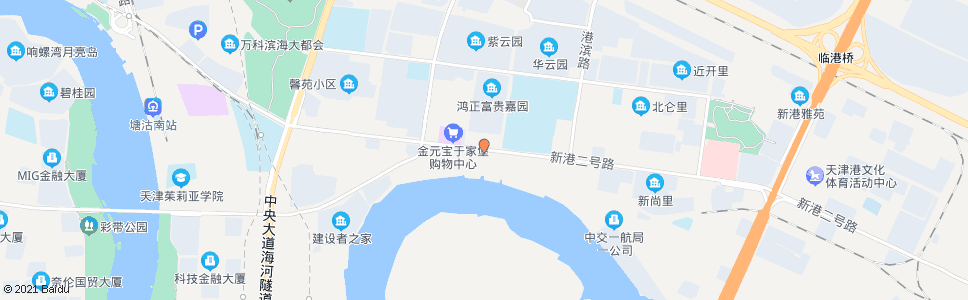 天津二号门(新港一号路)_公交站地图_天津公交_妙搜公交查询2025