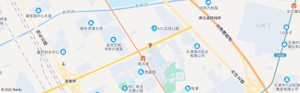 天津汀江西路淮河道_公交站地图_天津公交_妙搜公交查询2024