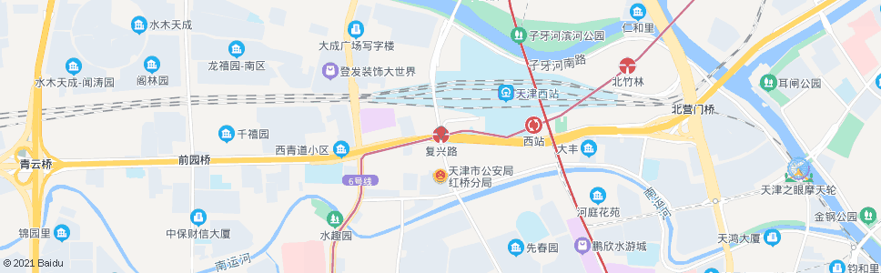 天津复兴路站_公交站地图_天津公交_妙搜公交查询2025