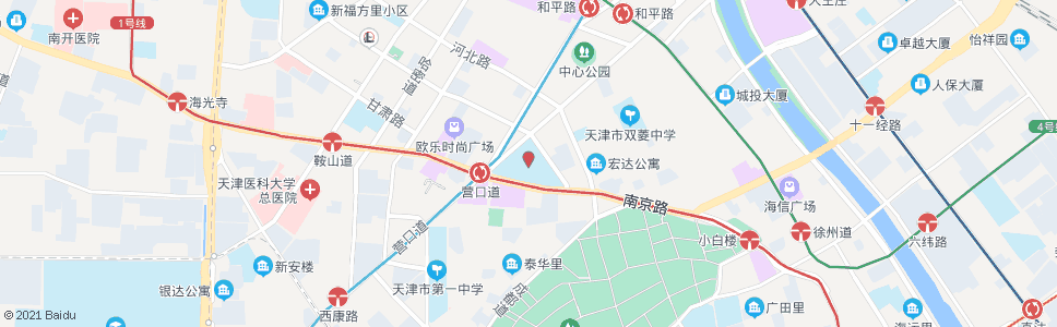 天津南京路山西路口(耀华中学)_公交站地图_天津公交_妙搜公交查询2024