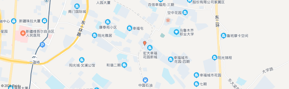 乌鲁木齐幸福花园_公交站地图_乌鲁木齐公交_妙搜公交查询2025