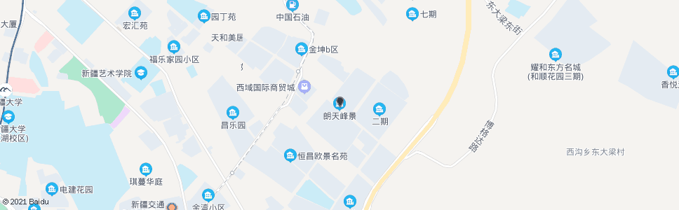 乌鲁木齐朗天风景小区_公交站地图_乌鲁木齐公交_妙搜公交查询2025