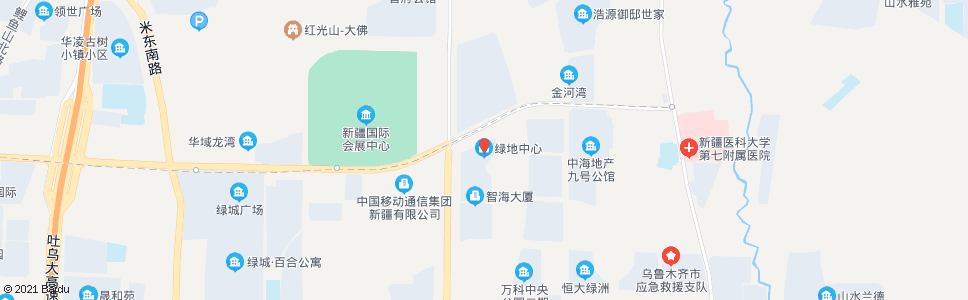 乌鲁木齐绿地中心_公交站地图_乌鲁木齐公交_妙搜公交查询2025