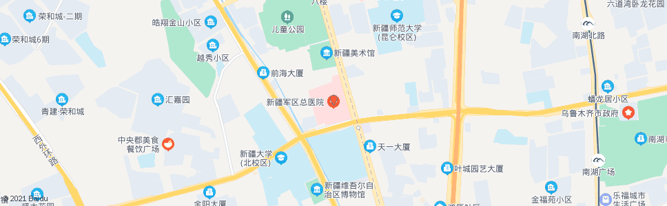 乌鲁木齐军区总医院_公交站地图_乌鲁木齐公交_妙搜公交查询2025