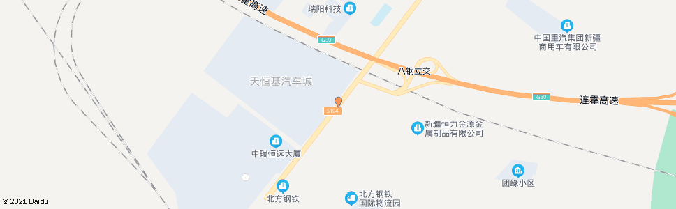 乌鲁木齐天恒基汽配城_公交站地图_乌鲁木齐公交_妙搜公交查询2025