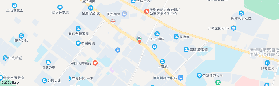 伊犁国文公学(解放西路)_公交站地图_伊犁公交_妙搜公交查询2025