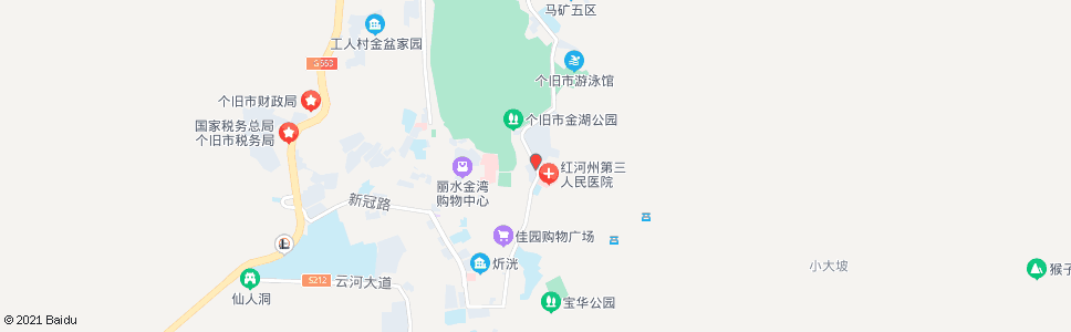 红河州三医院_公交站地图_红河公交_妙搜公交查询2024